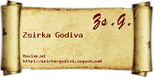 Zsirka Godiva névjegykártya